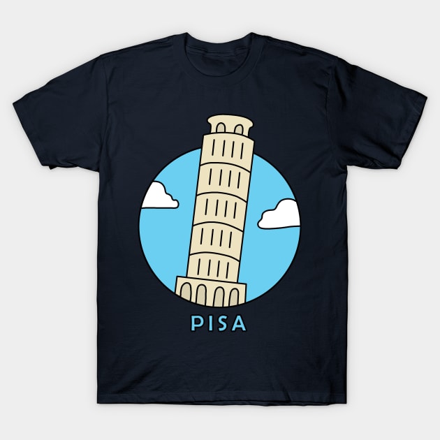 Leaning Tower of Pisa T-Shirt by valentinahramov